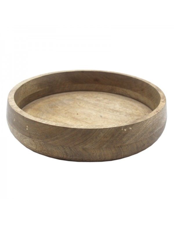 Round Large Wooden Serving Bowl 