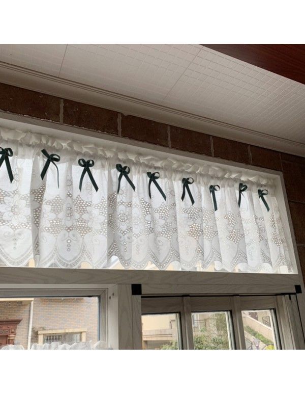 Bl0037 American rural British white half curtain embroidered curtain curtain curtain head decoration curtain cabinet curtain