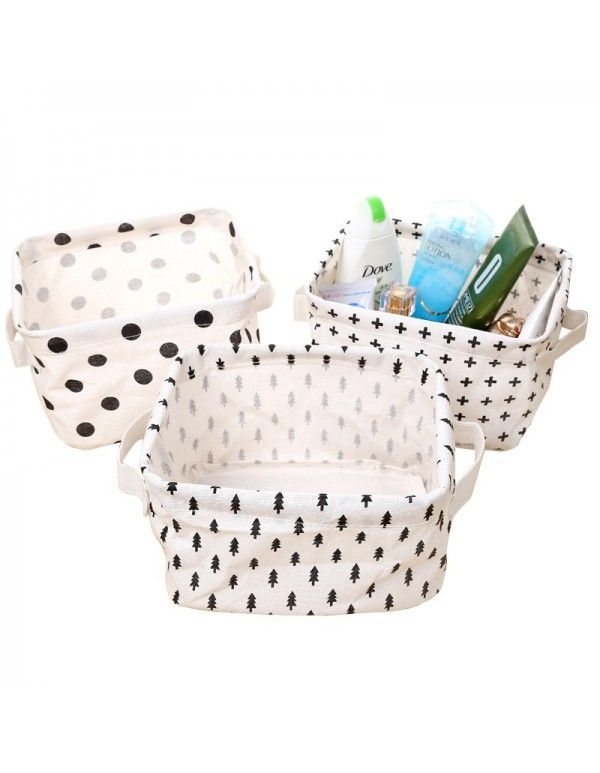 Zakka sundry storage basket Japanese storage box cotton and hemp desktop finishing basket wholesale