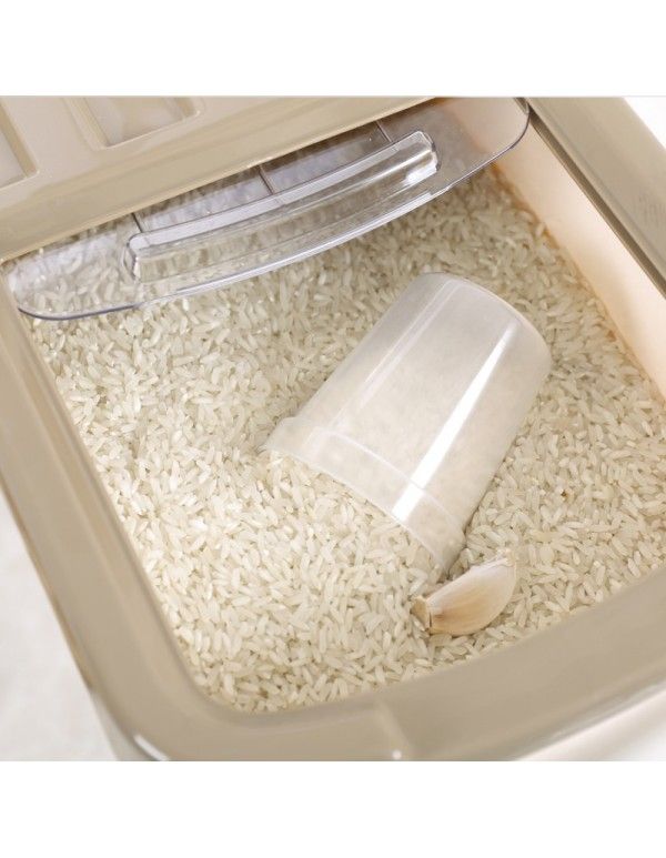 Japanese thickened plastic rice barrel with pulley storage barrel moisture-proof and insect proof rice barrel for daily use in kitchen