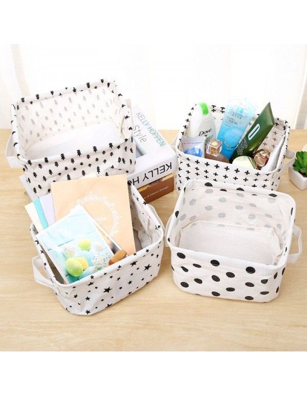 Zakka sundry storage basket Japanese storage box cotton and hemp desktop finishing basket wholesale