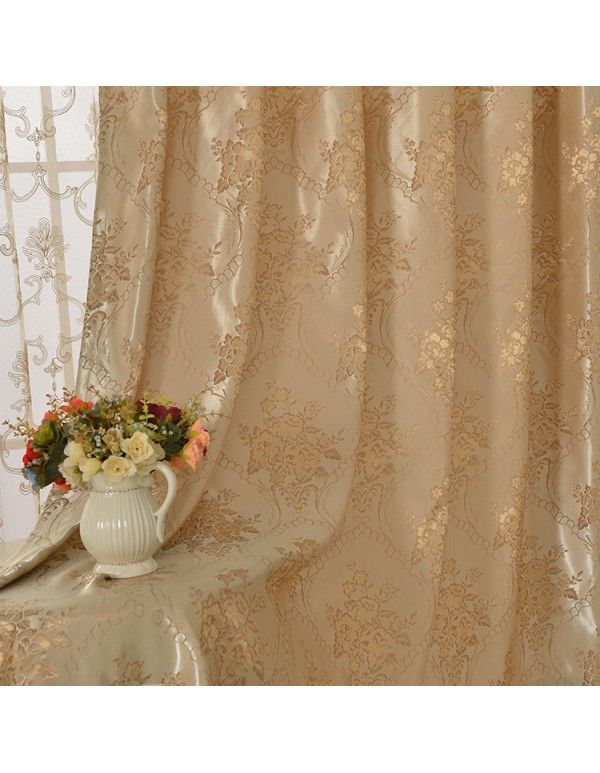 Manufacturer direct selling European high precision jacquard curtain cloth wholesale living room bedroom finished curtain special price clearance 