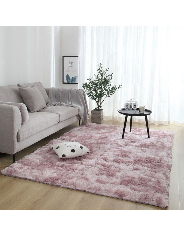 Factory direct sales gradual tie dye carpet Plush living room bedroom bedside tea table carpet floor mat mat custom wholesale 