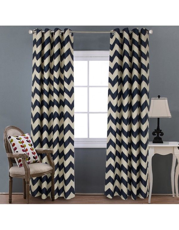 Meimi factory stripe curtain cloth Nordic curtain finished goods in stock Amazon eBay Express 