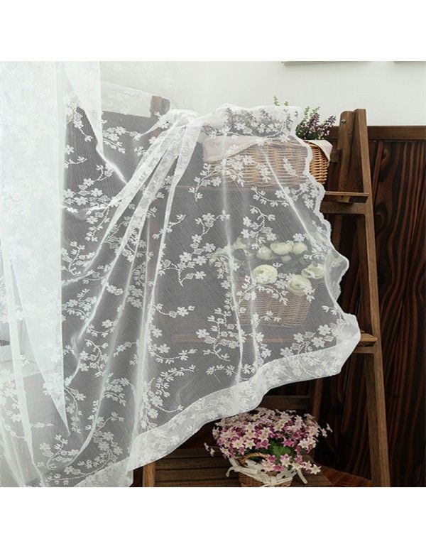 Manufacturer direct selling lace window screen white window screen wholesale foreign trade finished window screen custom cross border products 