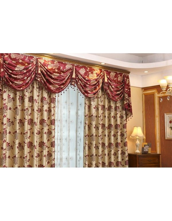 Direct selling European curtain cationic jacquard curtain cloth living room bedroom finished curtain quick sell through curtain 