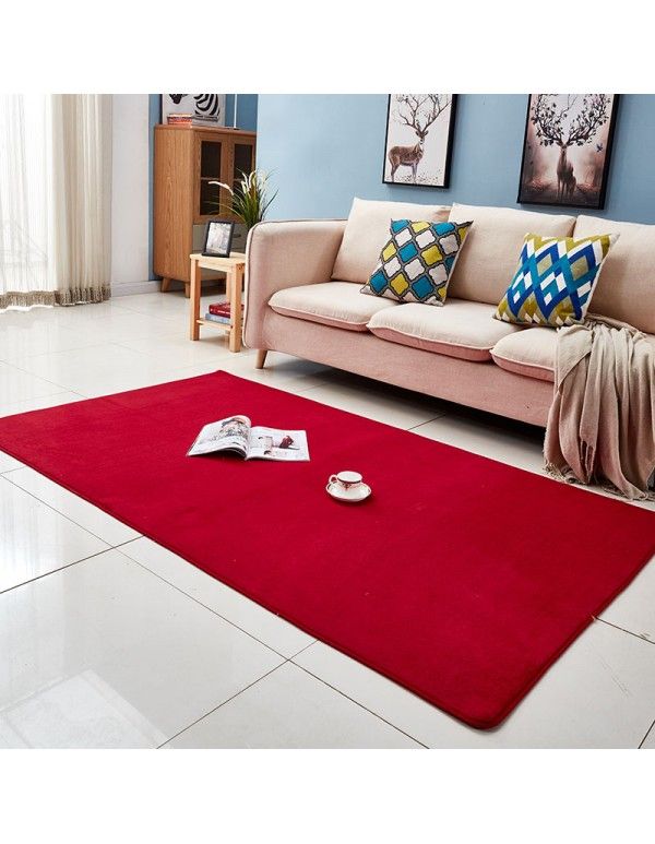 Carpet mat custom flat coral carpet simple plush carpet living room bedroom study full spread 