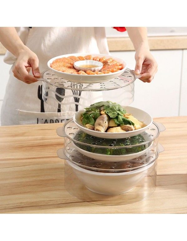 Dust proof and heat preservation cover for kitchen directly provided by the manufacturer, transparent plastic can be superimposed with food cover, leftovers storage table cover 