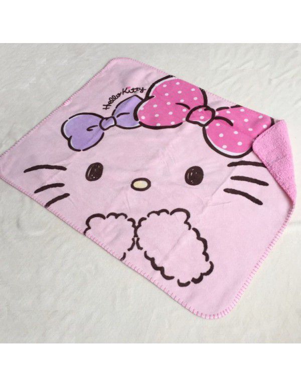 Foreign trade wholesale double layer thickened cashmere cloud blanket thickened children blanket cartoon Blanket Baby Blanket 
