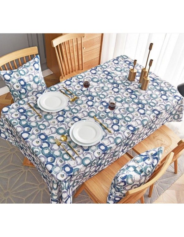 Coffee table cloth cloth geometric cover cloth European modern dining room ins fresh and waterproof coffee table cushion pillow case 
