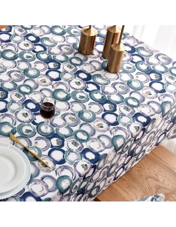 Coffee table cloth cloth geometric cover cloth European modern dining room ins fresh and waterproof coffee table cushion pillow case 