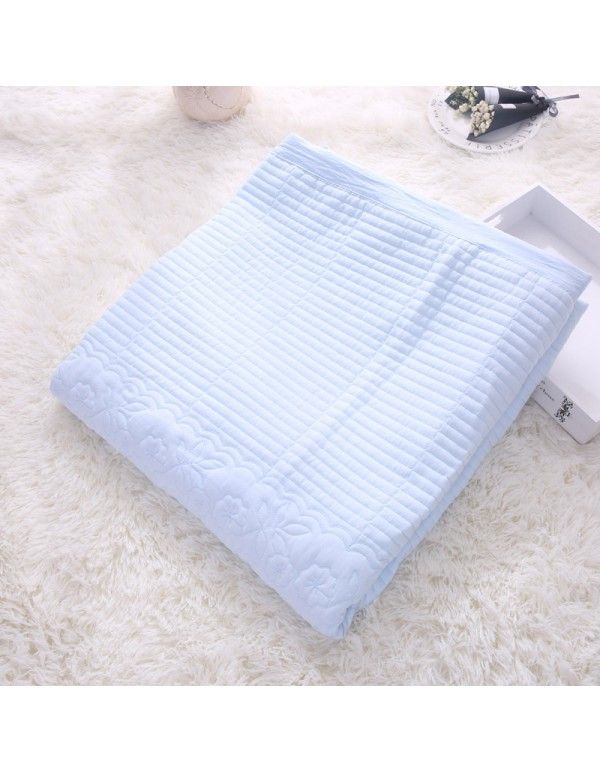 All cotton comfortable summer air conditioning quilt embroidered with cotton air conditioning blanket factory price direct selling summer cool quilt can be a substitute 