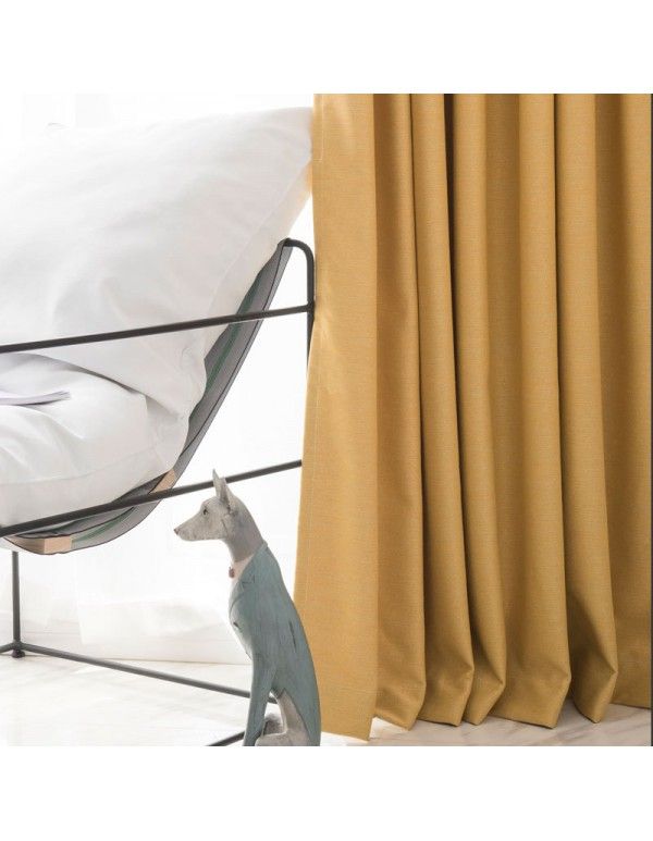 2019 new thickened hemp like blackout curtain, two-color hemp physical blackout and multi-color options 