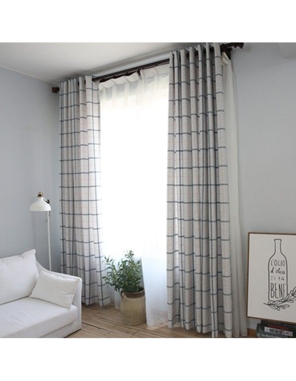 Chenille cotton and linen shade curtain simple square elegant living room bedroom curtain fabric new special price 