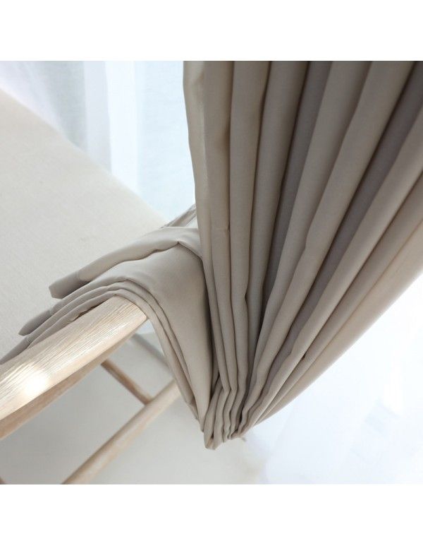 Chiffon yarn white window screen semi shading curtain finished product simple modern solid color living room bedroom children's balcony curtain 