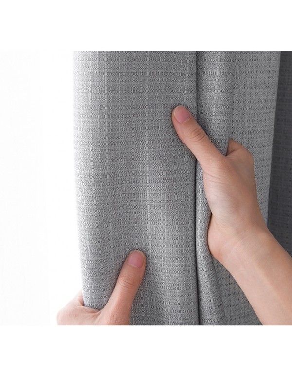New Paris grid shading fabric finished curtain, Nordic ins wind engineering curtain factory direct sales Hotel curtain 
