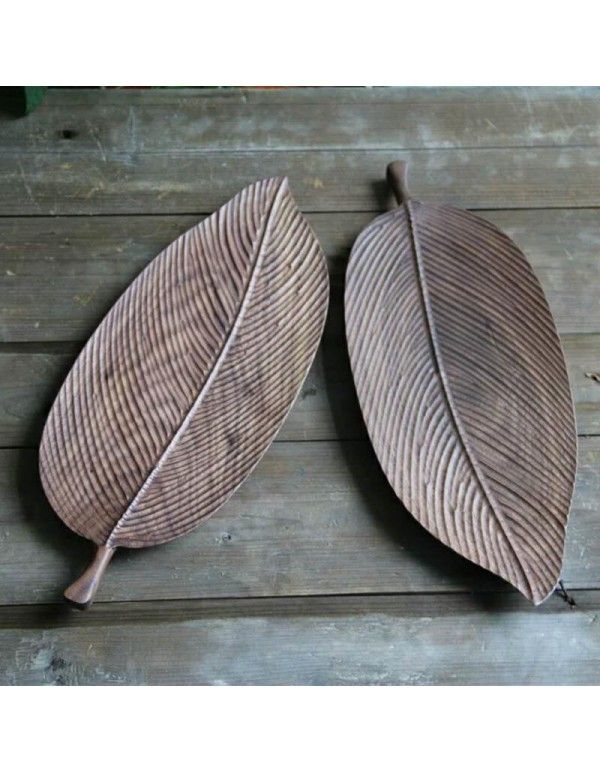 Black walnut wood tray wooden tray manual leaf tray domestic snack fruit tray creative tea tray factory direct sales 