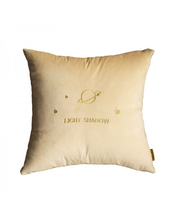 Amazon popular home pillow Nordic Light luxury living room decoration pillow velvet embroidery cushion cover customized wholesale 