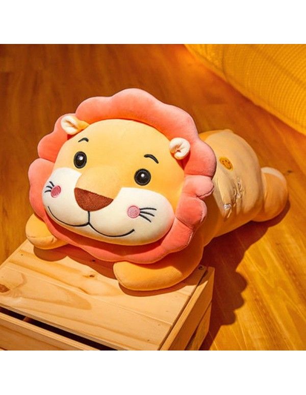 Creative new little lion doll plush toy lion animal long pillow birthday present grab machine doll