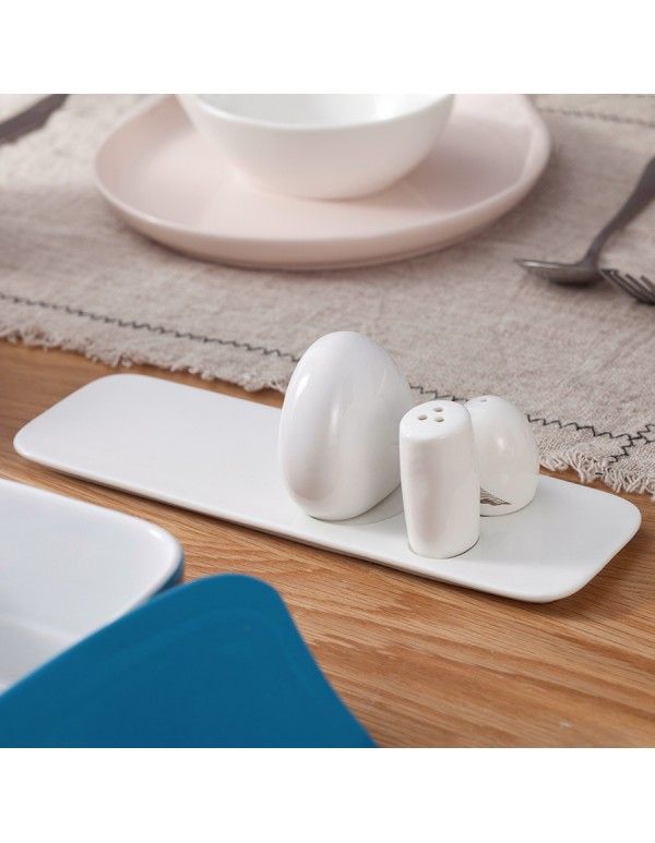 10 inch rectangular ceramic plate white square sushi plate custom logo export Western plate ceramic 
