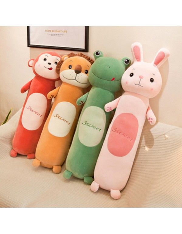 Creative lovely long animal pillow MONKEY Plush Toy Doll cylinder down cotton pillow doll wholesale 