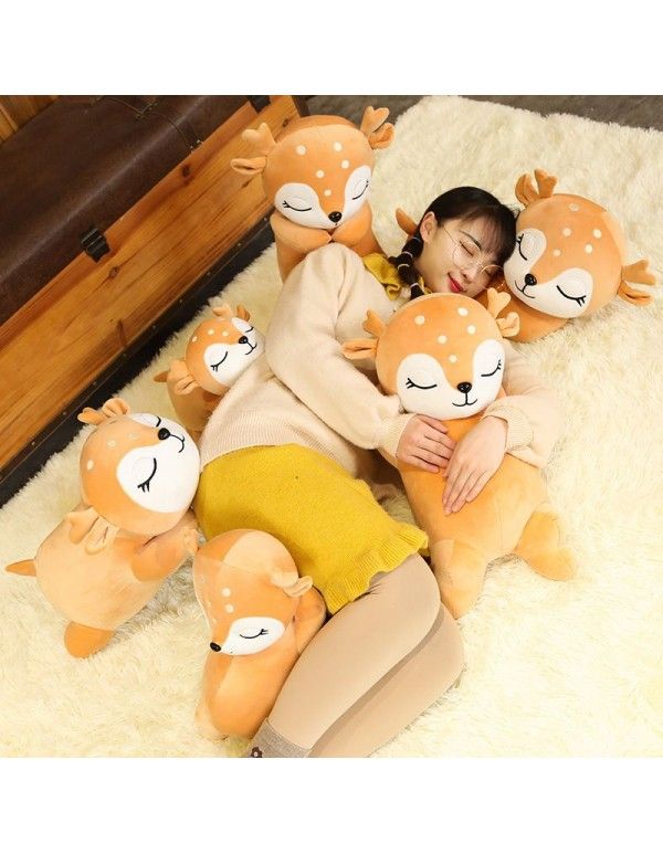 Cute fawn plush toy fawn doll doll doll children girls sleeping long pillow 
