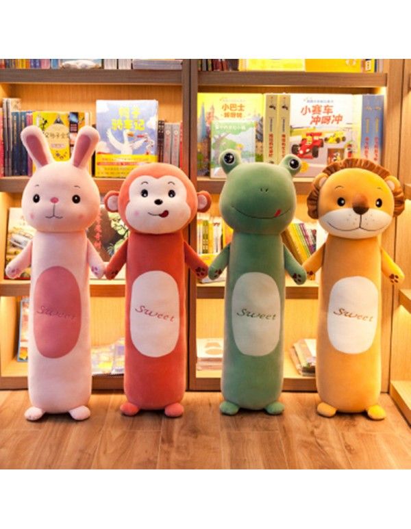 Creative lovely long animal pillow MONKEY Plush Toy Doll cylinder down cotton pillow doll wholesale 