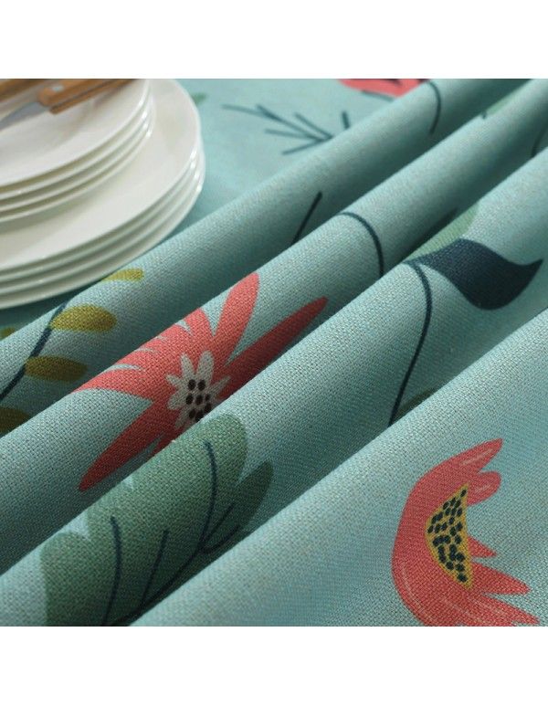 Cotton and linen style cloth dustproof cloth round table rectangular table cloth cover cloth tea table cover cloth a hair substitute can be wholesale 