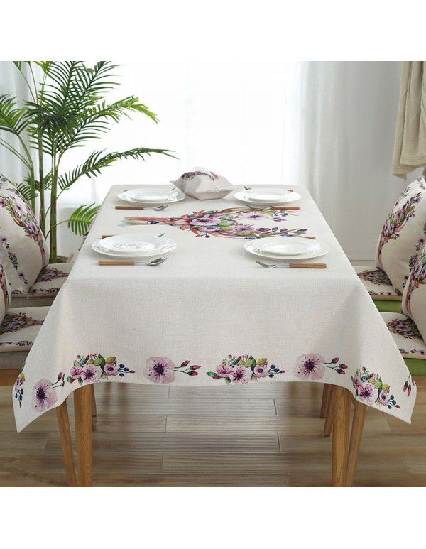 European style cotton and linen style cover cloth table cloth table cloth dustproof cloth bedside cover cloth wholesale 