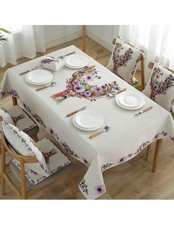 European style cotton and linen style cover cloth table cloth table cloth dustproof cloth bedside cover cloth wholesale 