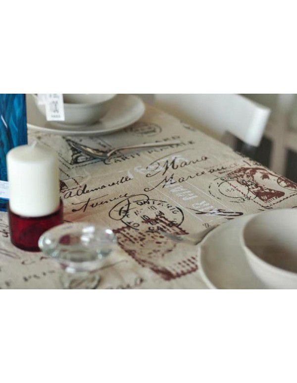 Cotton linen table cloth European style tower cover cloth coffee dust cover