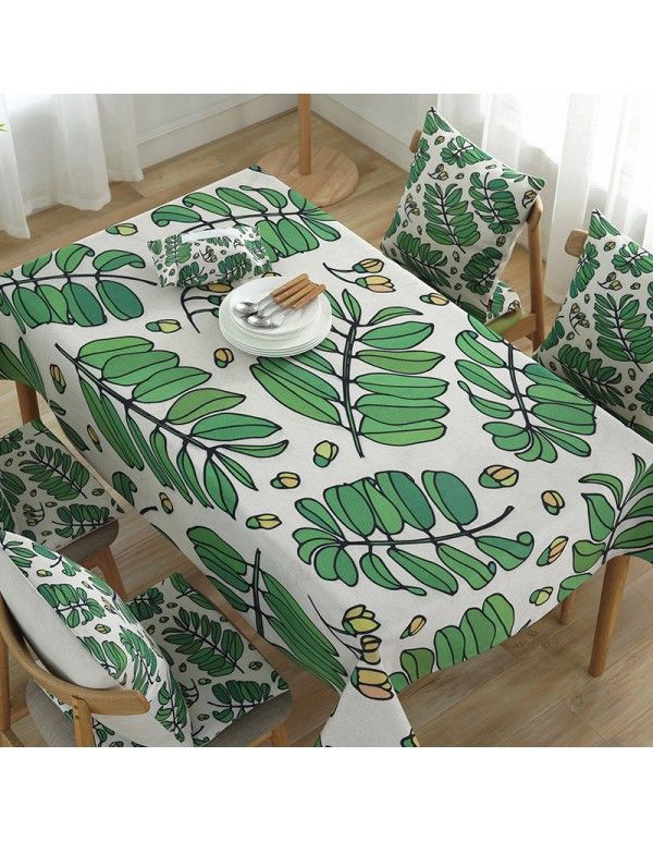 European style cotton and Linen Tablecloth table cloth willow branch tea table cloth table mat small fresh tablecloth table cloth manufacturer wholesale 
