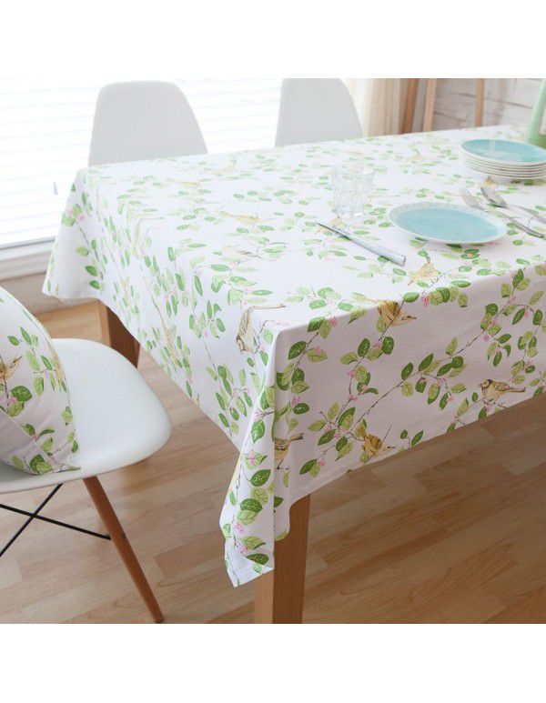 Table cloth cotton bird's song flower fragrance table cloth