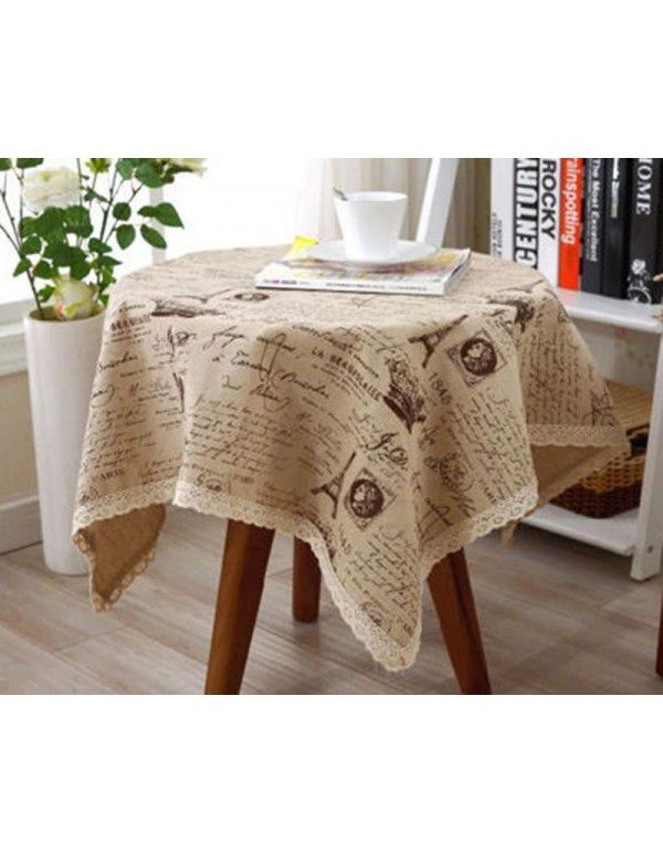 Factory direct selling cotton hemp small crown table European tea table cover towel wholesale