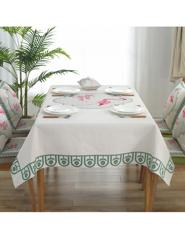 Animal cotton and linen style tablecloth printing cover cloth tablecloth table cloth dustproof cloth bedside cover to support a hair substitute 