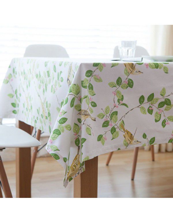 Table cloth cotton bird's song flower fragrance table cloth