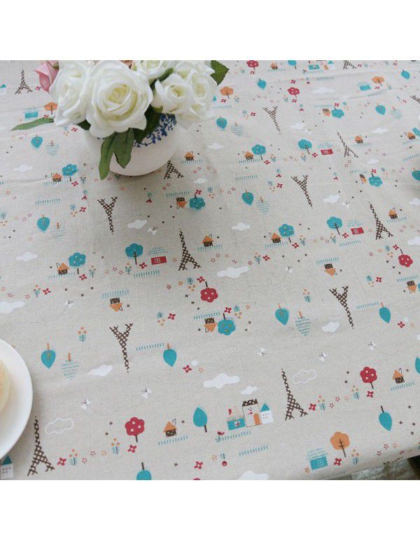 European style fresh small tower cotton linen table cloth table cloth wholesale Cover Towel refrigerator dust cover