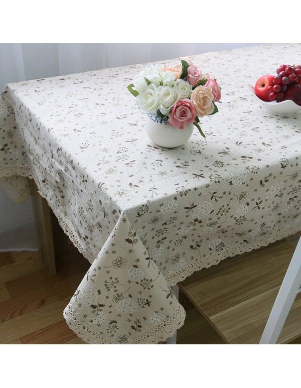 Yiman tablecloth dandelion cotton hemp one piece