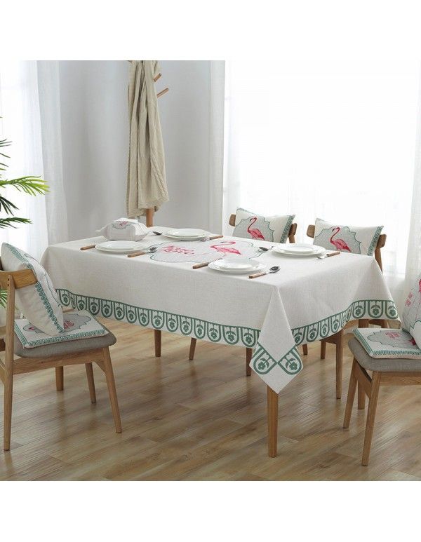 Animal cotton and linen style tablecloth printing cover cloth tablecloth table cloth dustproof cloth bedside cover to support a hair substitute 