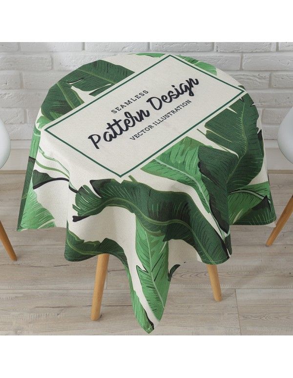 Cotton and linen cloth art multi-functional cover balcony small tablecloth dustproof sunscreen square tablecloth manufacturer direct sales 