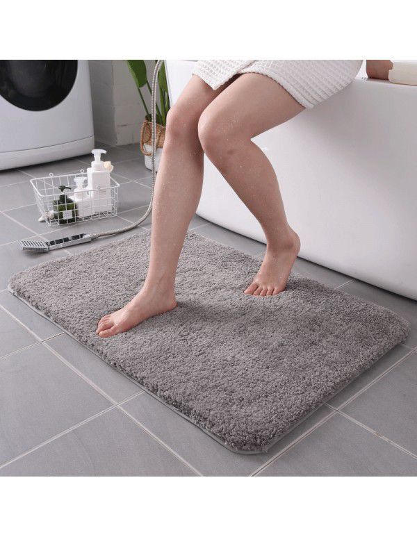 Factory direct sale thickened velvet carpet floor mat door mat kitchen mat bathroom water absorbent anti slip pad processing one piece 