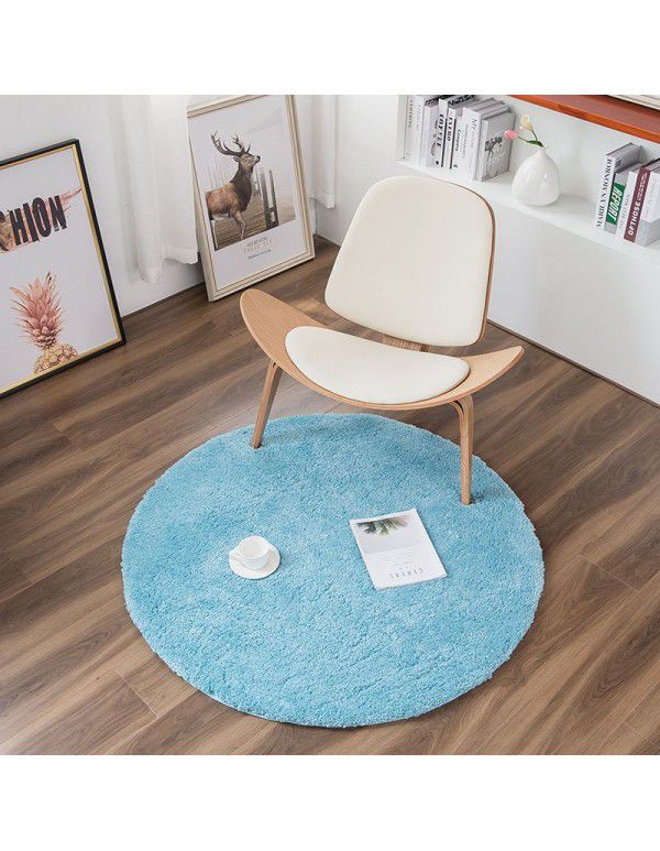 Wholesale thickened simple round carpet tea table bedroom living room bedside hanging basket carpet home solid color computer chair mat