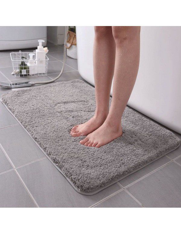 Factory direct sales door mat floor mat bathroom mat anti slip water absorbent pad can be customized thickened velvet pad