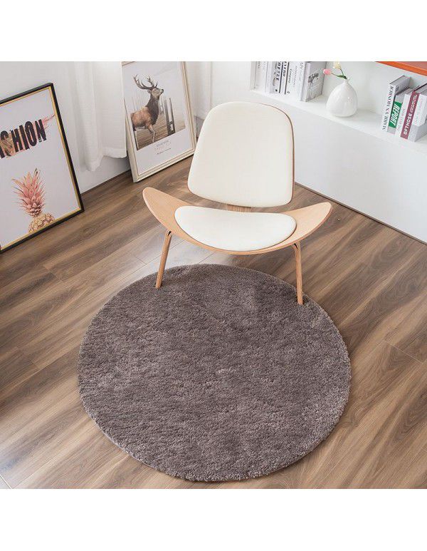 Wholesale thickened simple round carpet tea table bedroom living room bedside hanging basket carpet home solid color computer chair mat