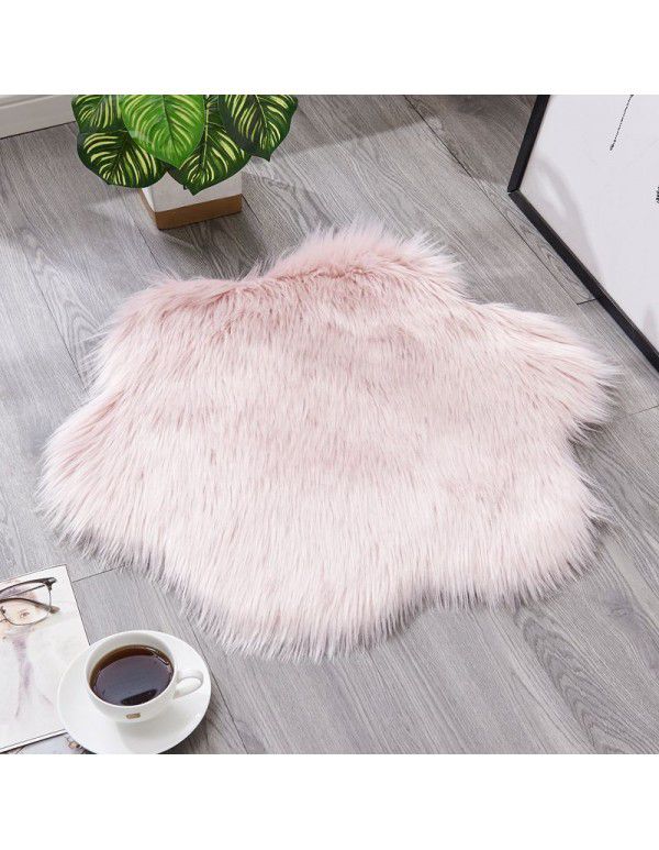 2020 popular Nordic pure color plum blossom carpet simple household versatile fashion tea table foot pad cold pad 