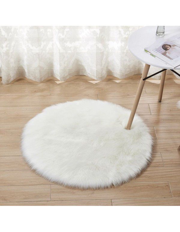 Cross border Plush imitation wool carpet living room cold pad floor mat decorative non slip pad one for home 