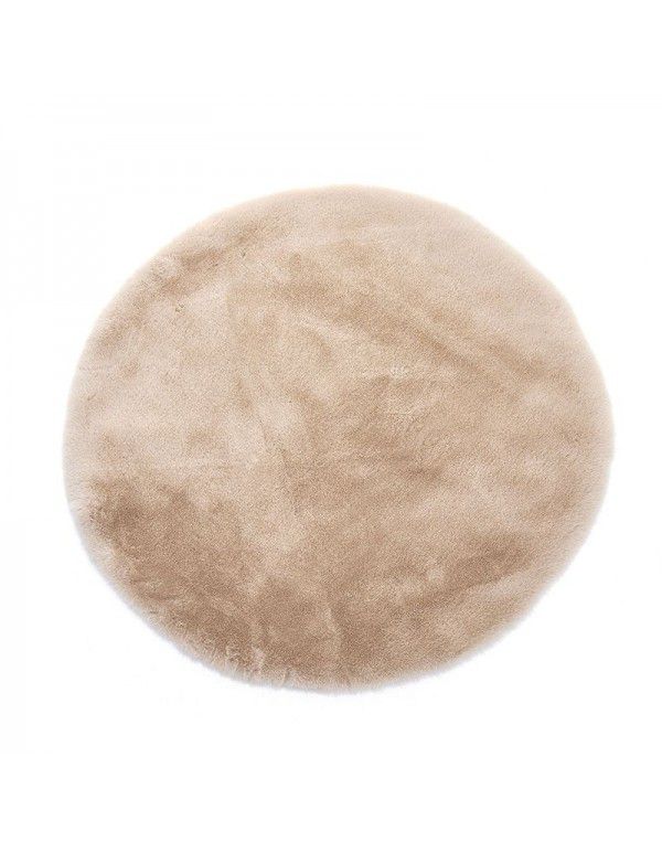 Customized wholesale popular Nordic rabbit hair carpet bedroom cushion household living room circular cold proof thermal pad 