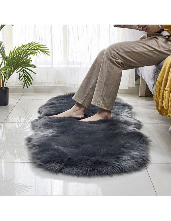 2020 cross border creative imitation plush carpet fashion European style floor cushion sofa cushion tea table table chair anti slip foot pad 