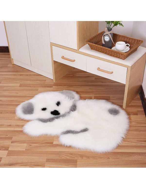 Home anti slip carpet cute cartoon koala panda imitation wool Plush floor mat tapestry office carpet 