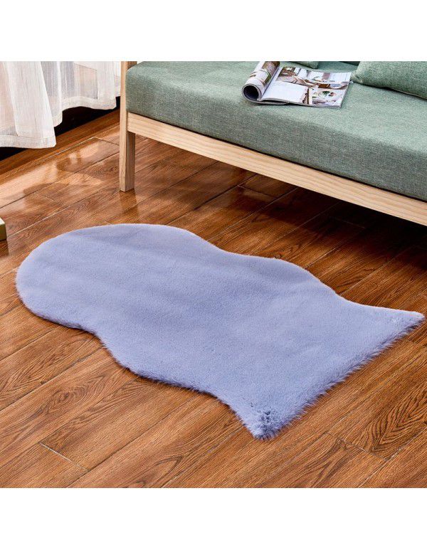 Home irregular Plush sofa cushion carpet living room tea table bedroom plush cushion imitation rabbit hair carpet customization 